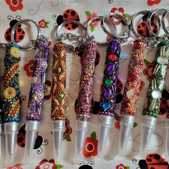 Other - Beaded Ball Point keychain Pens You choose from 9 colors